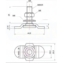 Tornillo M8 para Guías de Carga en Acero Galvanizado - 25mm y 45mm
